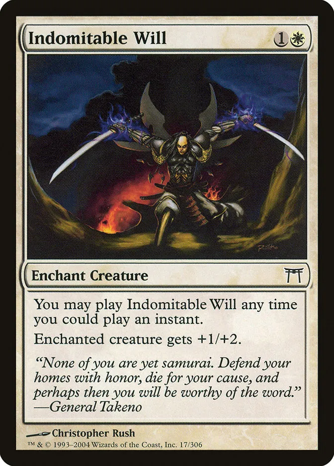 2004 Champions of Kamigawa Indomitable Will common #17 common card image