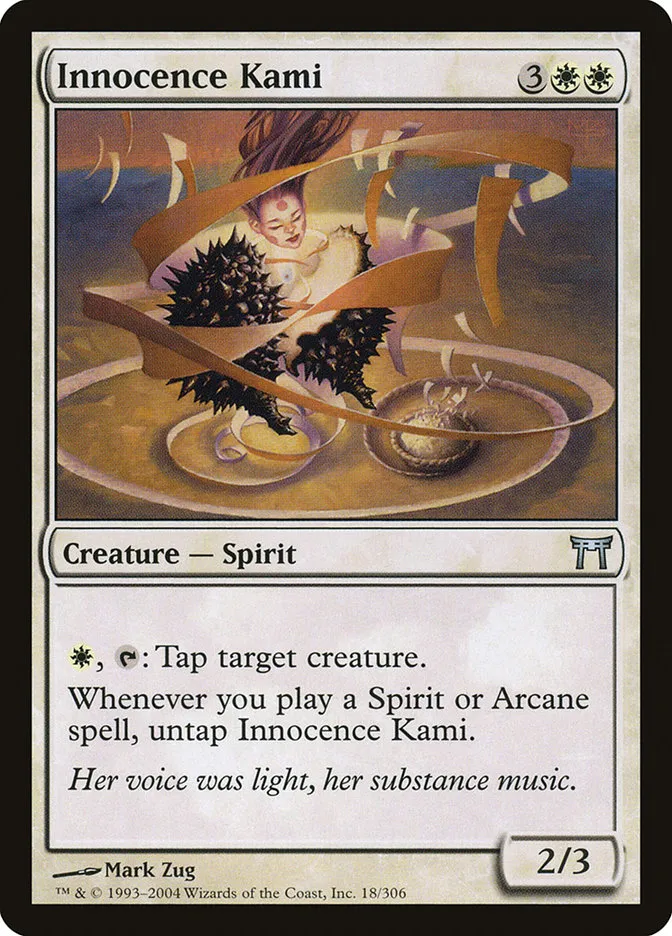 2004 Champions of Kamigawa Innocence Kami uncommon #18 uncommon card image