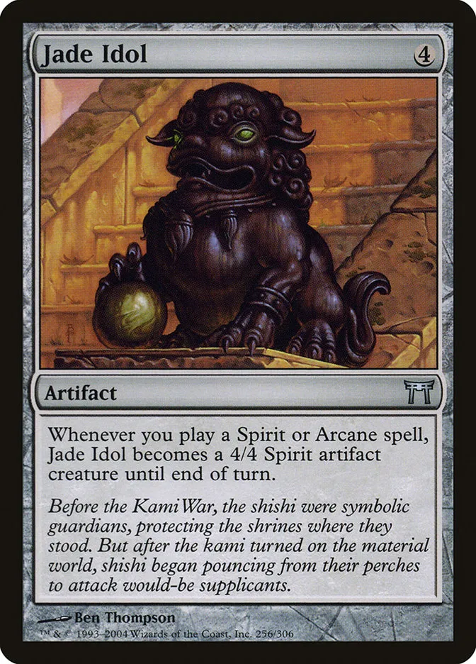 2004 Champions of Kamigawa Jade Idol #256 uncommon card image