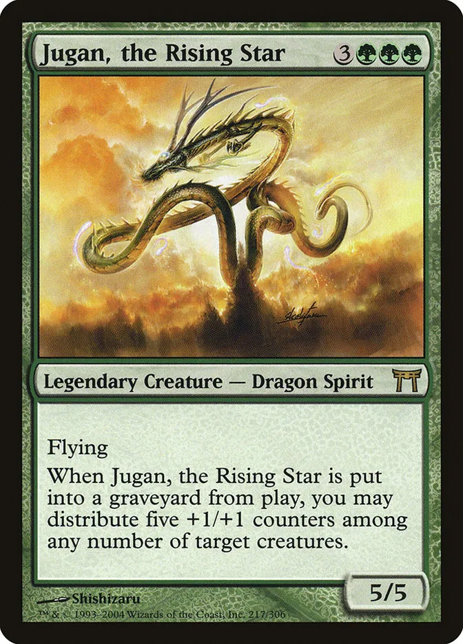 2004 Champions of Kamigawa Jugan, the Rising Star #217 rare card image