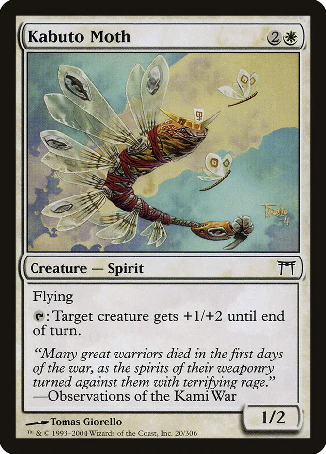 2004 Champions of Kamigawa Kabuto Moth common #20 common card image