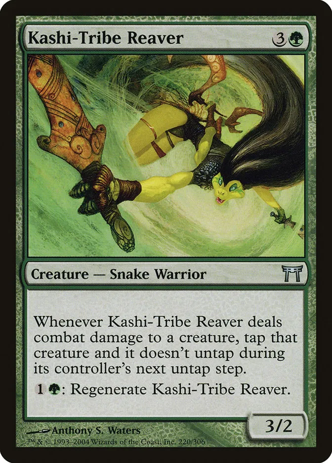 2004 Champions of Kamigawa Kashi-Tribe Reaver #220 uncommon card image