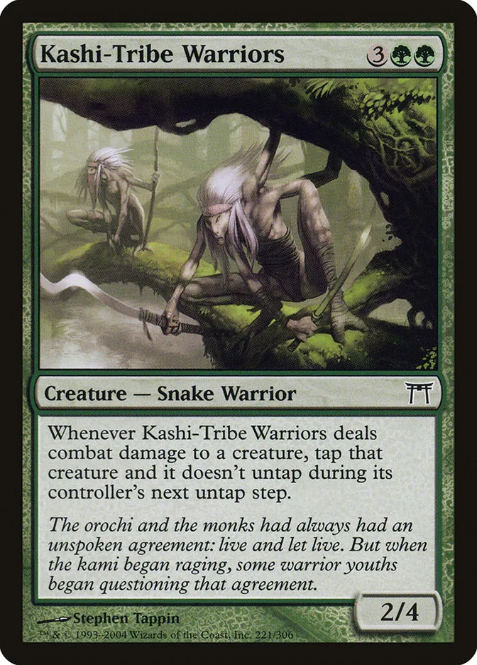2004 Champions of Kamigawa Kashi-Tribe Warriors #221 common card image