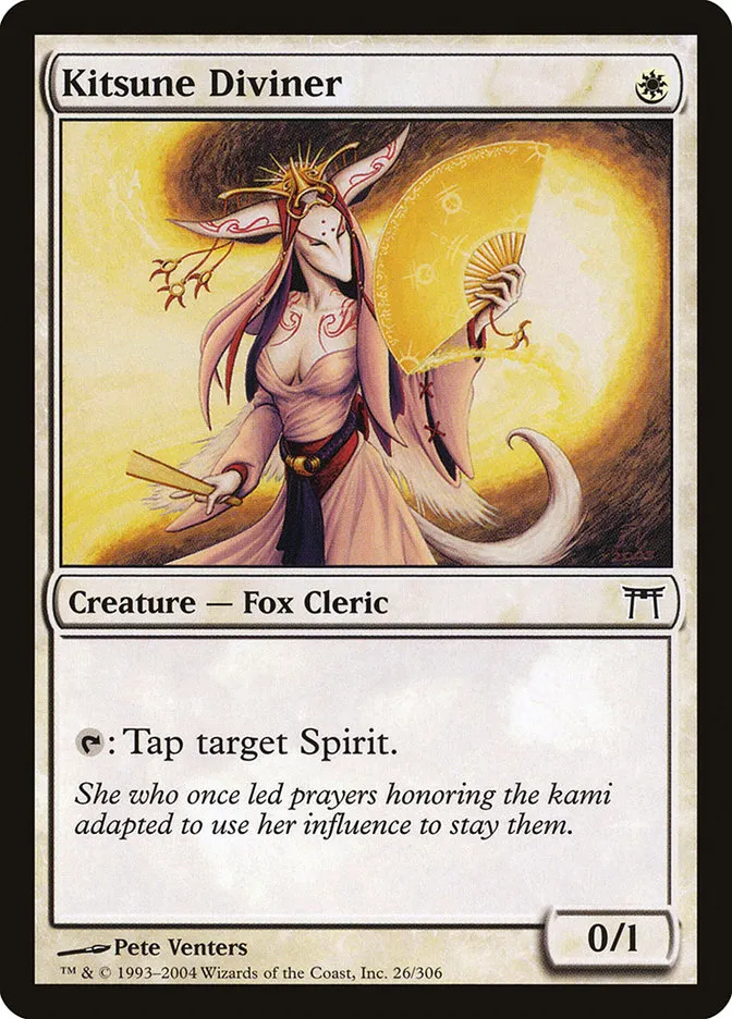 2004 Champions of Kamigawa Kitsune Diviner common #26 common card image