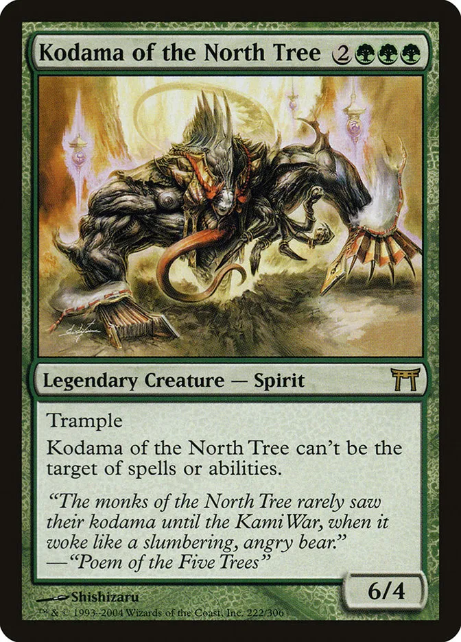2004 Champions of Kamigawa Kodama of the North Tree #222 rare card image