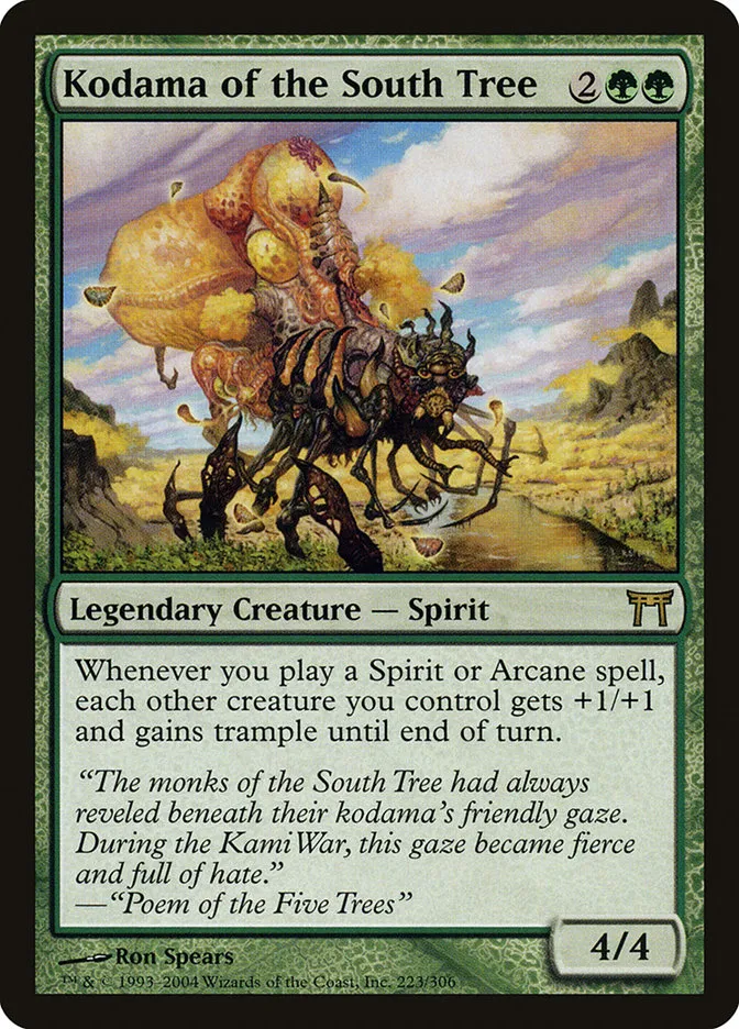 2004 Champions of Kamigawa Kodama of the South Tree #223 rare card image