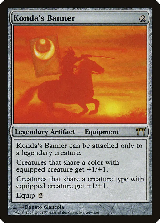 2004 Champions of Kamigawa Konda's Banner #259 rare card image