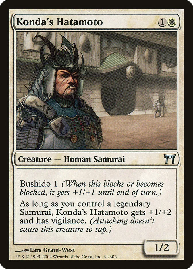 2004 Champions of Kamigawa Konda's Hatamoto uncommon #31 uncommon card image