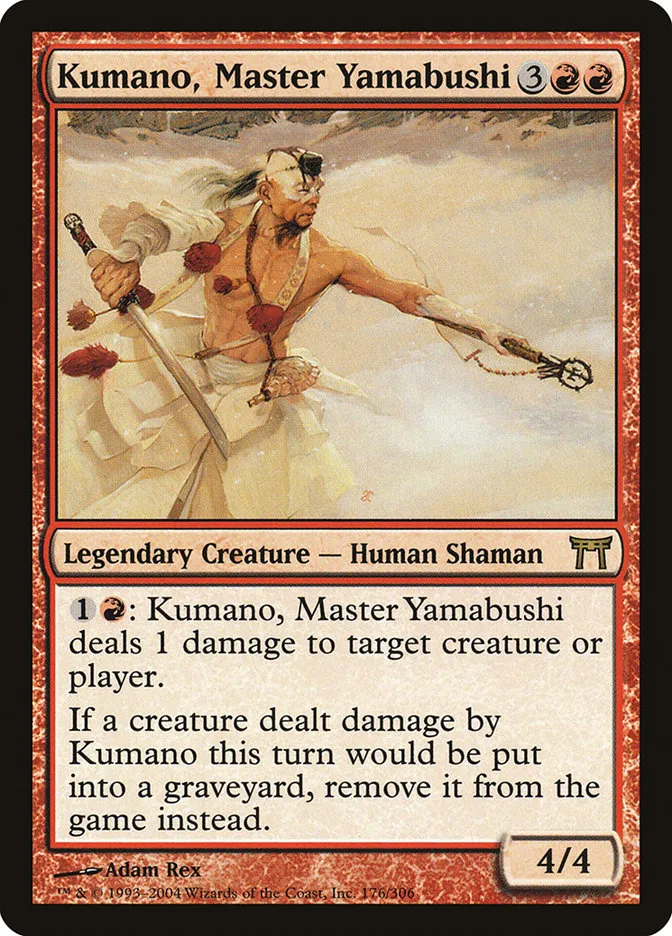 2004 Champions of Kamigawa Kumano, Master Yamabushi #176 rare card image