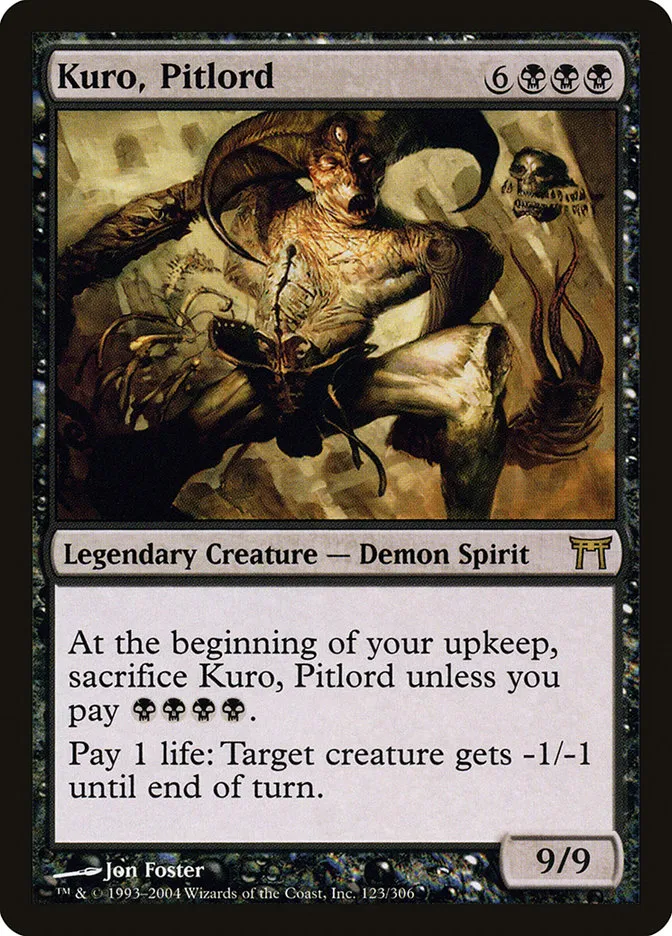 2004 Champions of Kamigawa Kuro, Pitlord #123 rare card image