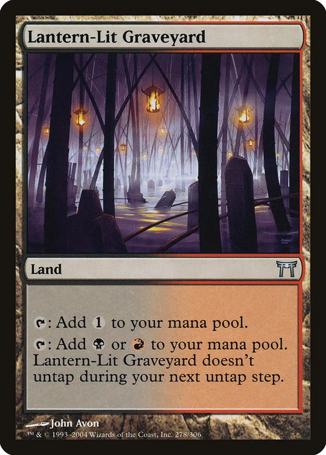 2004 Champions of Kamigawa Lantern-Lit Graveyard #278 uncommon card image