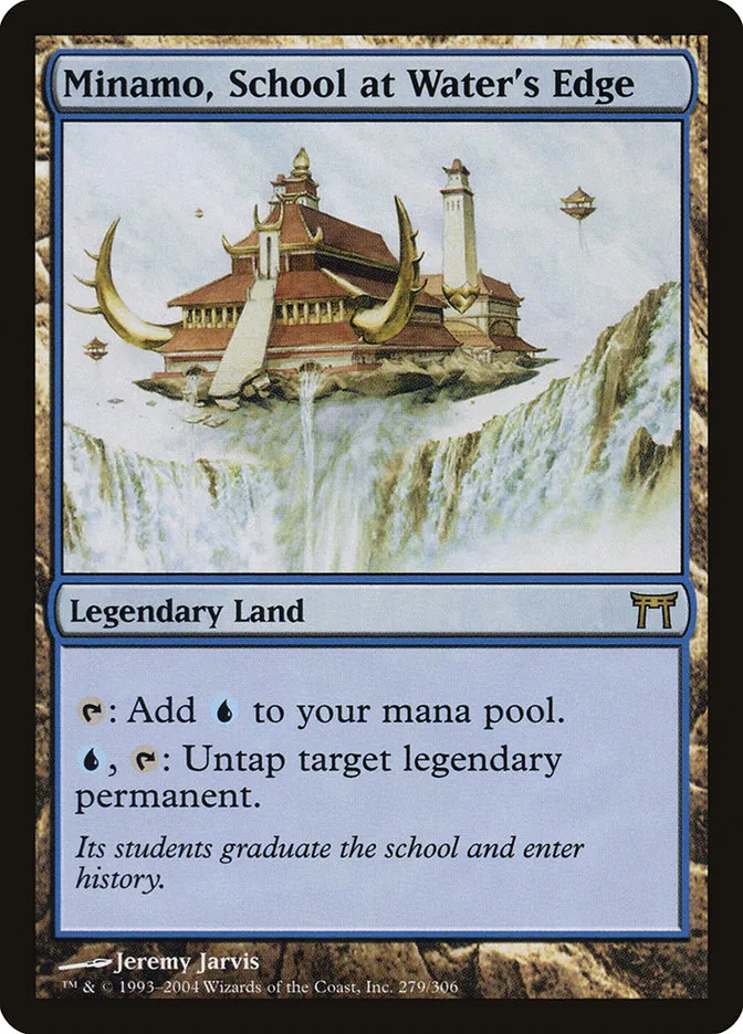 2004 Champions of Kamigawa Minamo, School at Water's Edge rare #279 rare card image