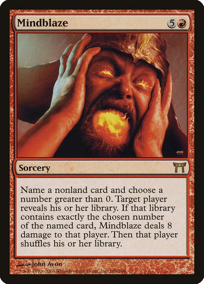 2004 Champions of Kamigawa Mindblaze #180 rare card image
