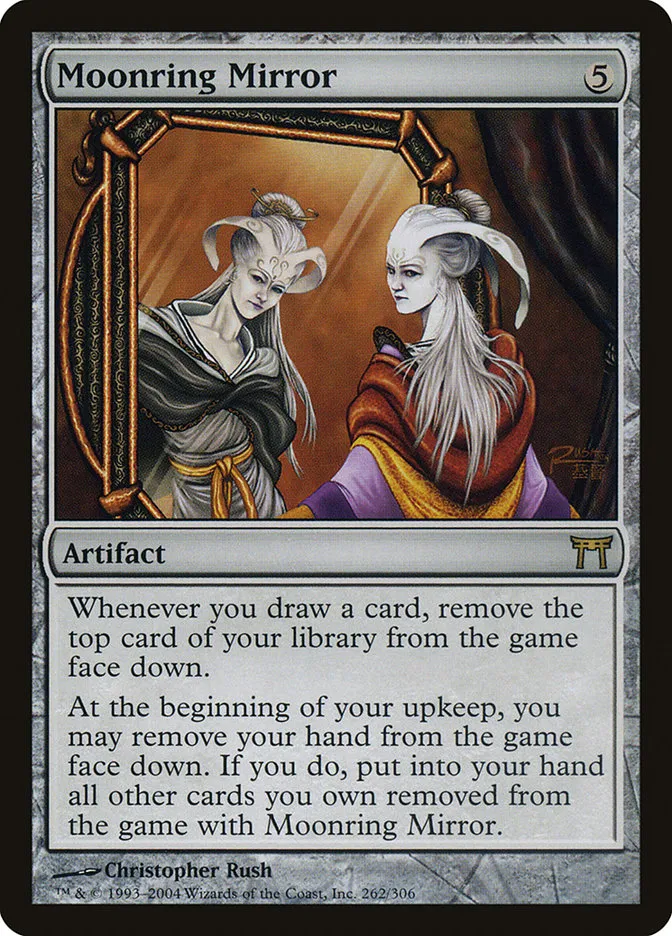 2004 Champions of Kamigawa Moonring Mirror #262 rare card image