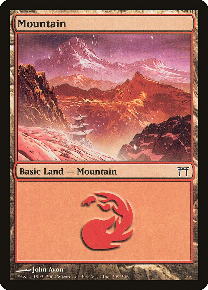 2004 Champions of Kamigawa Mountain #299 common card image