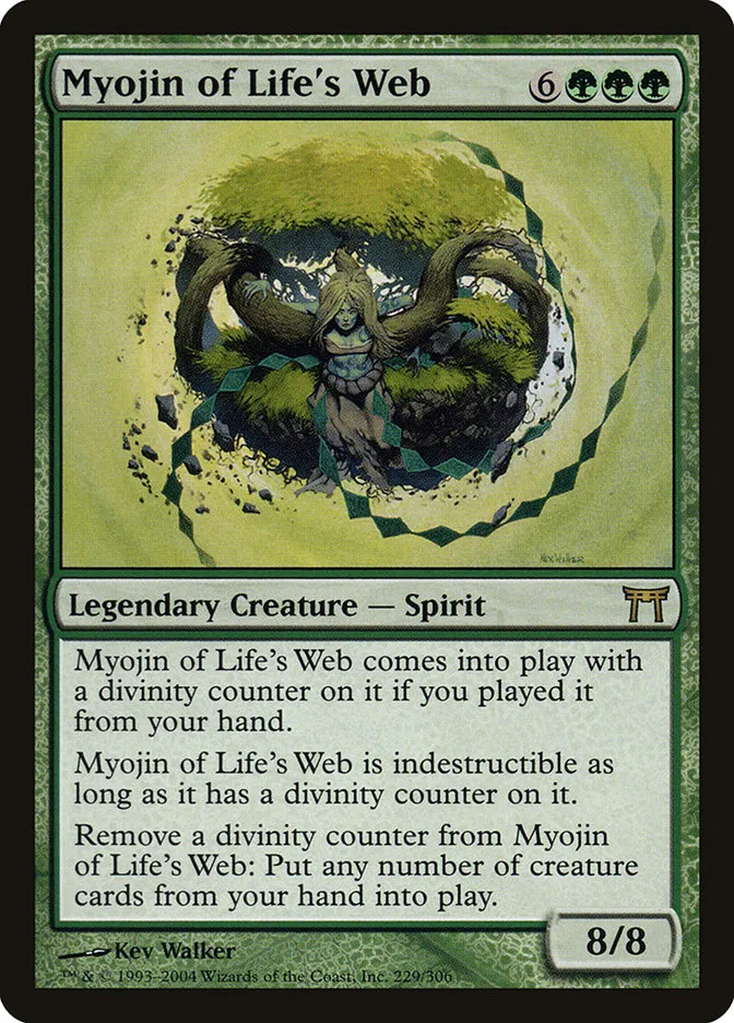 2004 Champions of Kamigawa Myojin of Life's Web #229 rare card image