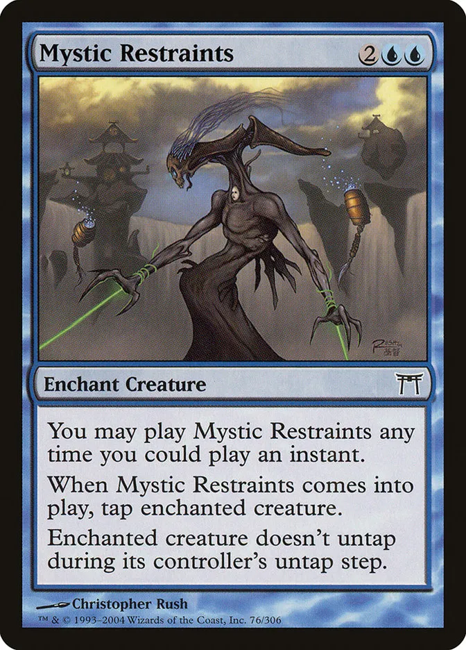2004 Champions of Kamigawa Mystic Restraints #76 common card image