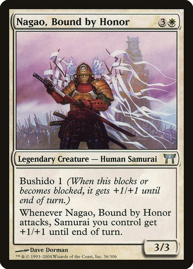 2004 Champions of Kamigawa Nagao, Bound by Honor uncommon #36 uncommon card image