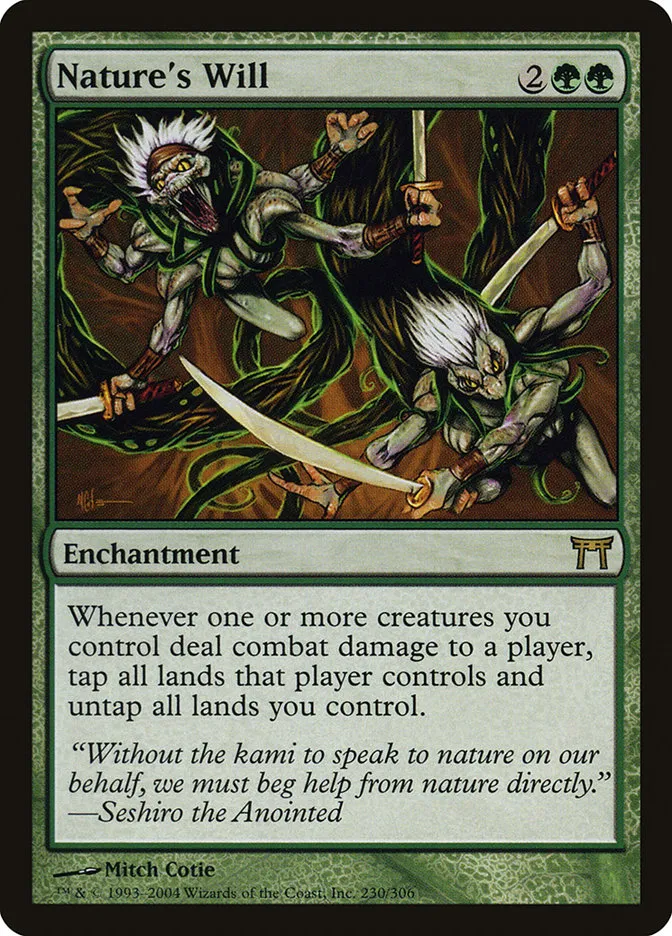 2004 Champions of Kamigawa Nature's Will #230 rare card image
