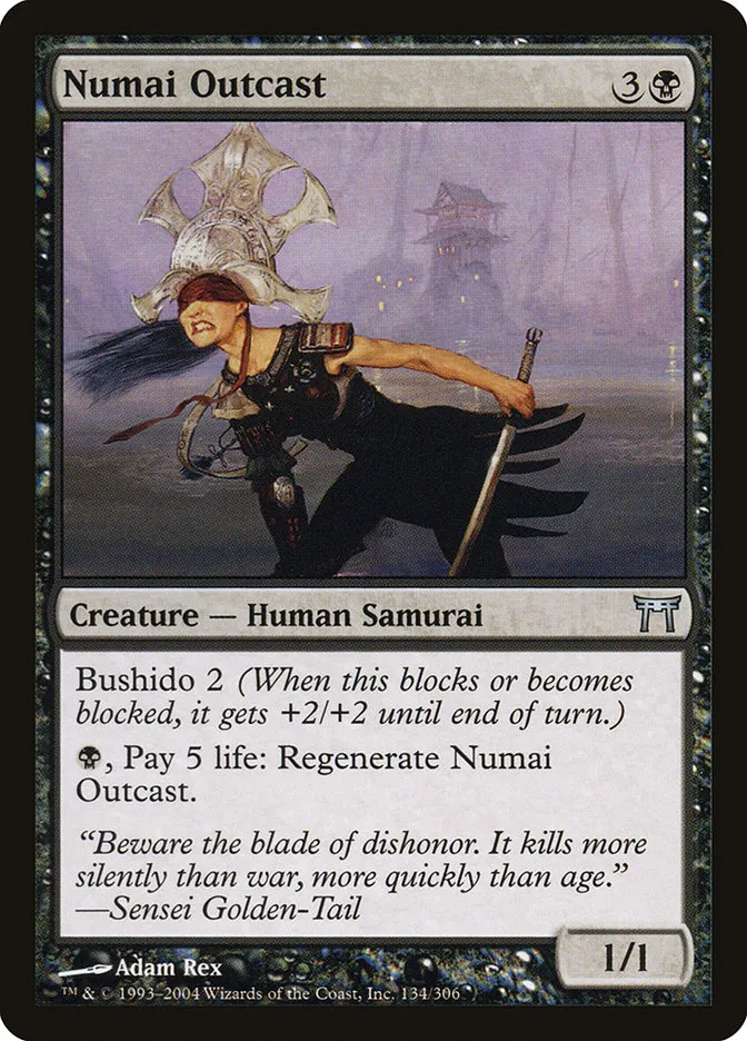 2004 Champions of Kamigawa Numai Outcast #134 uncommon card image