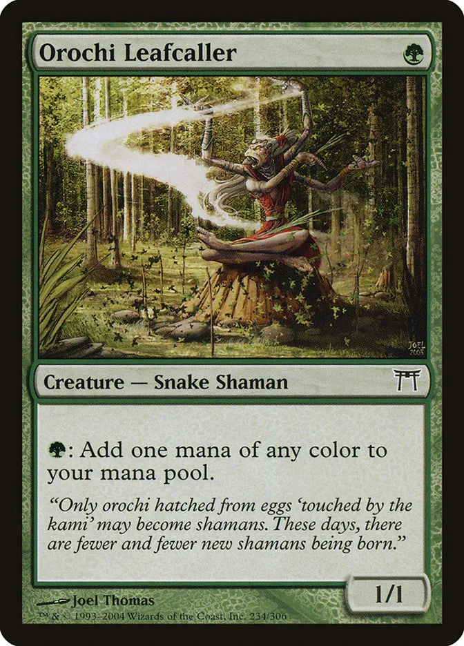 2004 Champions of Kamigawa Orochi Leafcaller #234 common card image