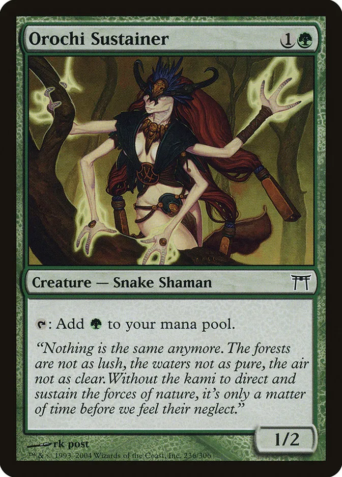 2004 Champions of Kamigawa Orochi Sustainer #236 common card image
