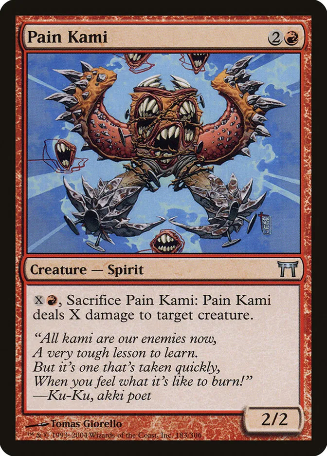 2004 Champions of Kamigawa Pain Kami #183 uncommon card image