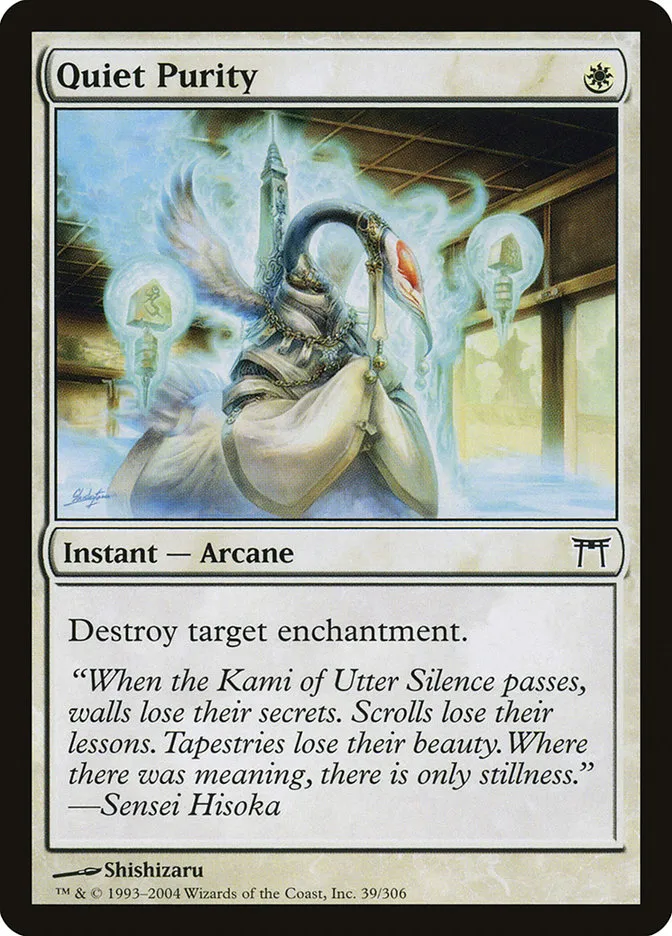 2004 Champions of Kamigawa Quiet Purity common #39 common card image