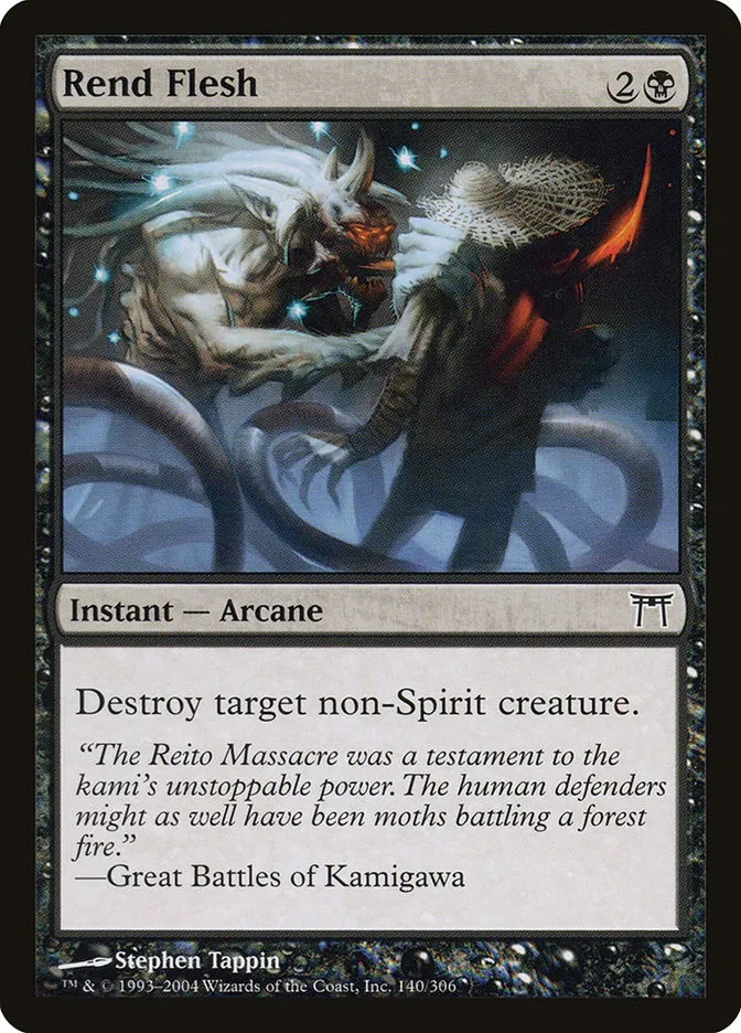 2004 Champions of Kamigawa Rend Flesh #140 common card image
