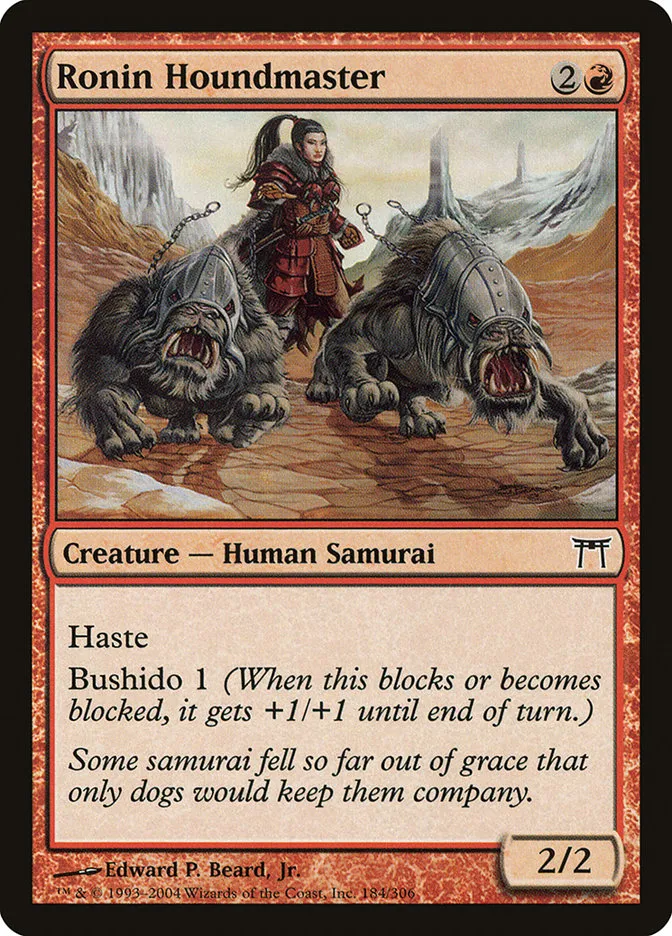 2004 Champions of Kamigawa Ronin Houndmaster #184 common card image