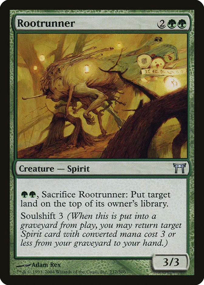 2004 Champions of Kamigawa Rootrunner #237 uncommon card image