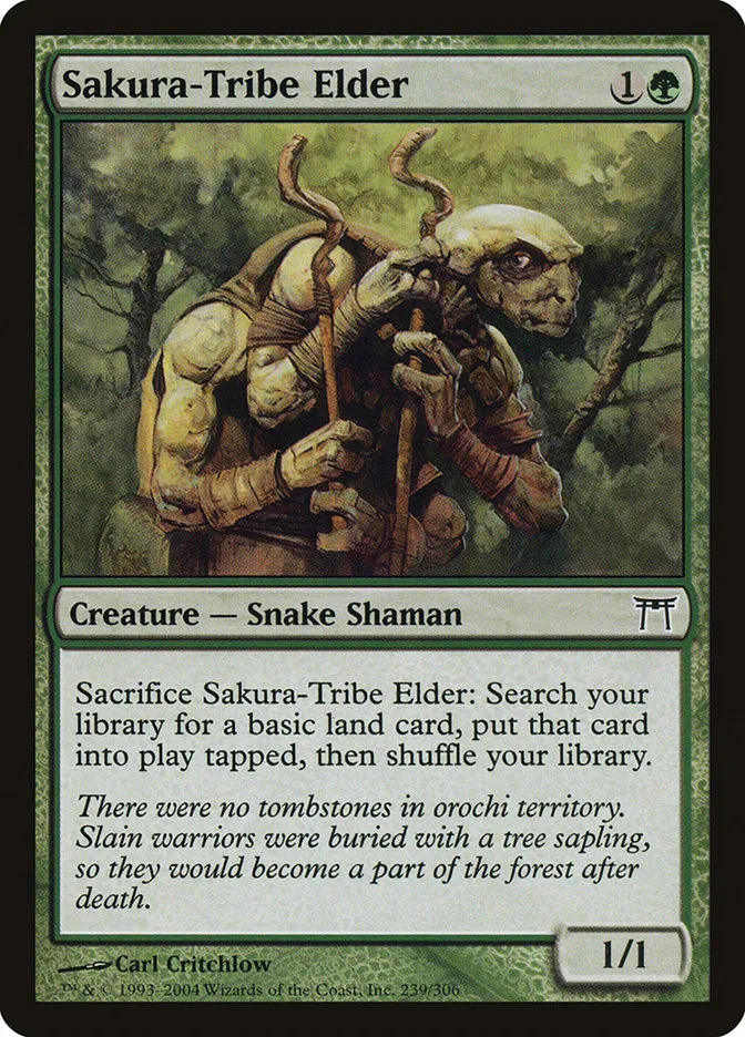 2004 Champions of Kamigawa Sakura-Tribe Elder #239 common card image