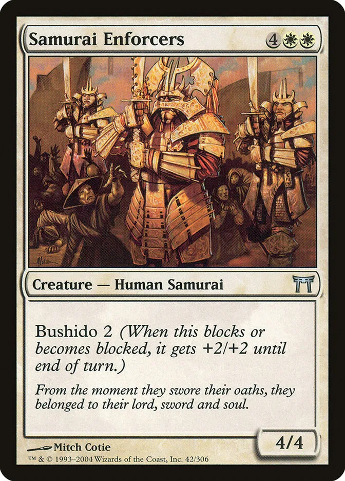 2004 Champions of Kamigawa Samurai Enforcers #42 uncommon card image