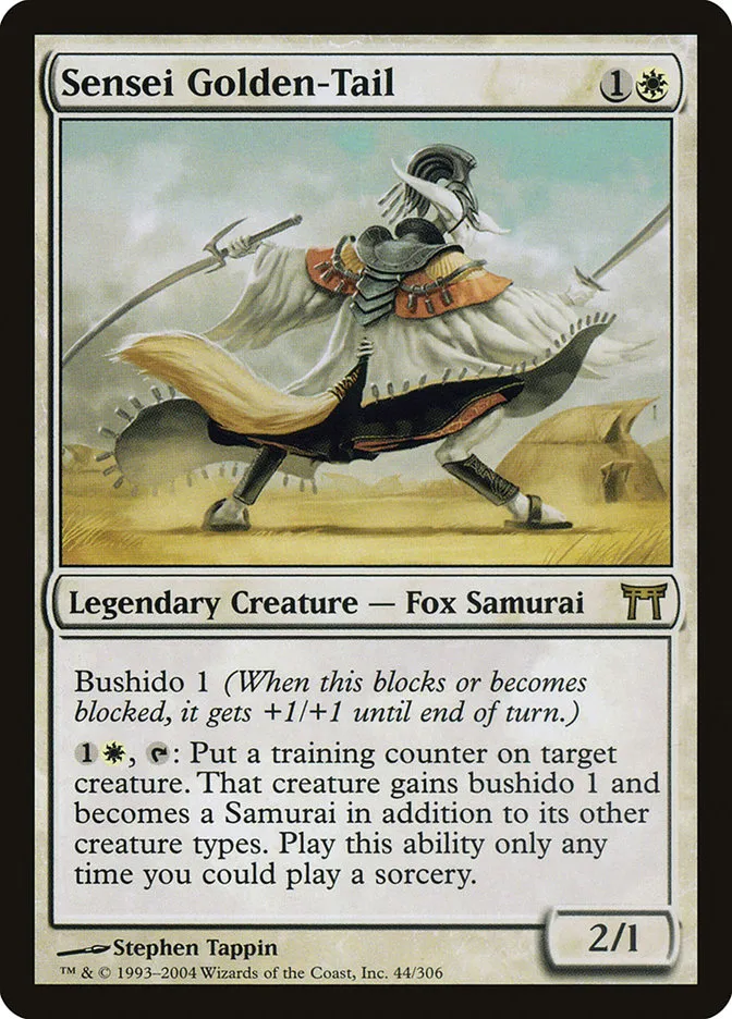 2004 Champions of Kamigawa Sensei Golden-Tail #44 rare card image
