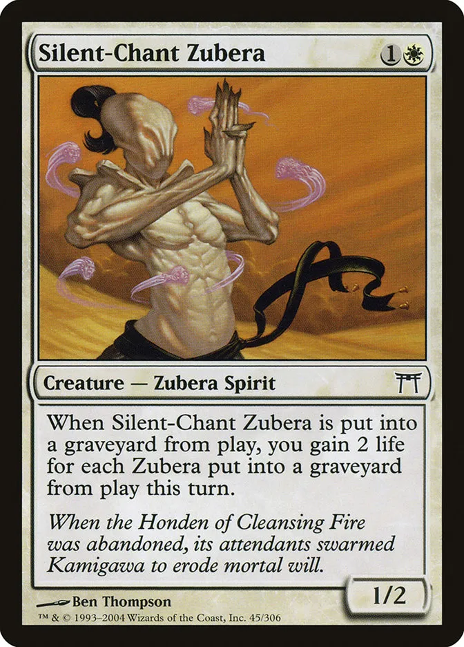 2004 Champions of Kamigawa Silent-Chant Zubera #45 common card image