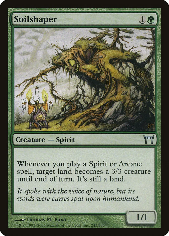 2004 Champions of Kamigawa Soilshaper #243 uncommon card image