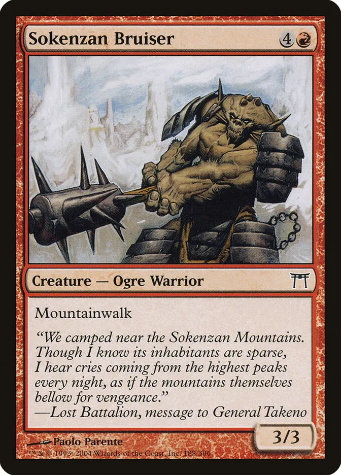 2004 Champions of Kamigawa Sokenzan Bruiser #188 common card image