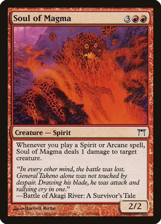2004 Champions of Kamigawa Soul of Magma #189 common card image