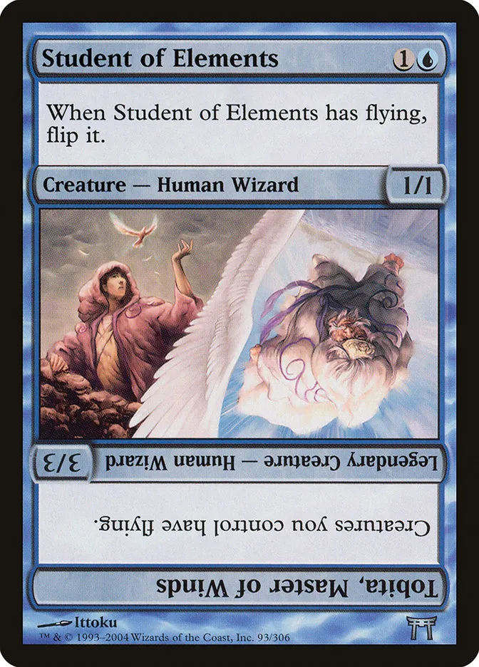 2004 Champions of Kamigawa Student of Elements // Tobita, Master of Winds #93 uncommon card image
