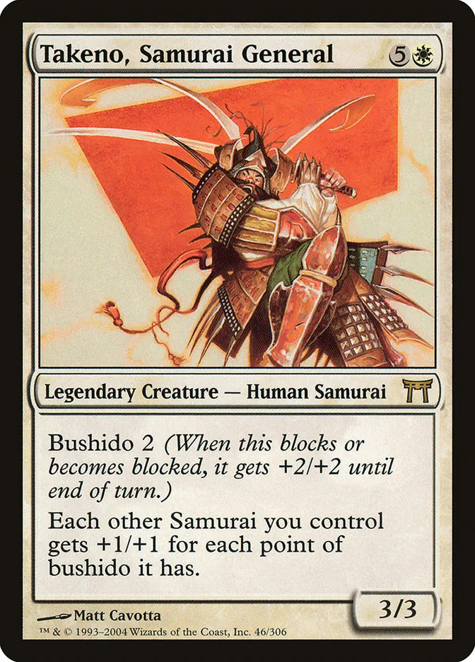 2004 Champions of Kamigawa Takeno, Samurai General #46 rare card image