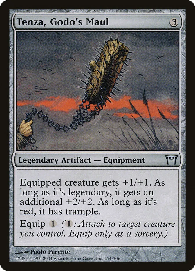 2004 Champions of Kamigawa Tenza, Godo's Maul #271 uncommon card image