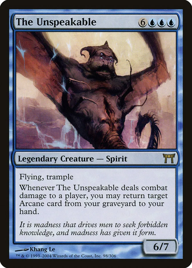 2004 Champions of Kamigawa The Unspeakable #98 rare card image