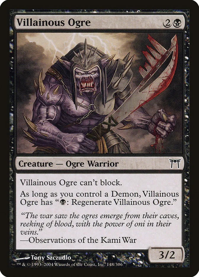 2004 Champions of Kamigawa Villainous Ogre #148 common card image