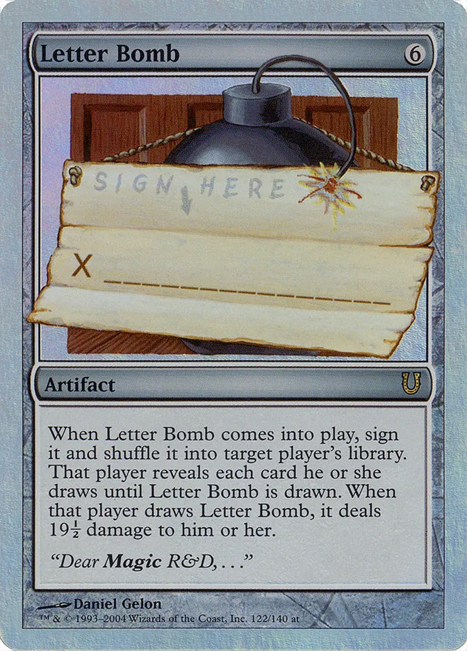 2004 Unhinged Letter Bomb #122★ rare card image