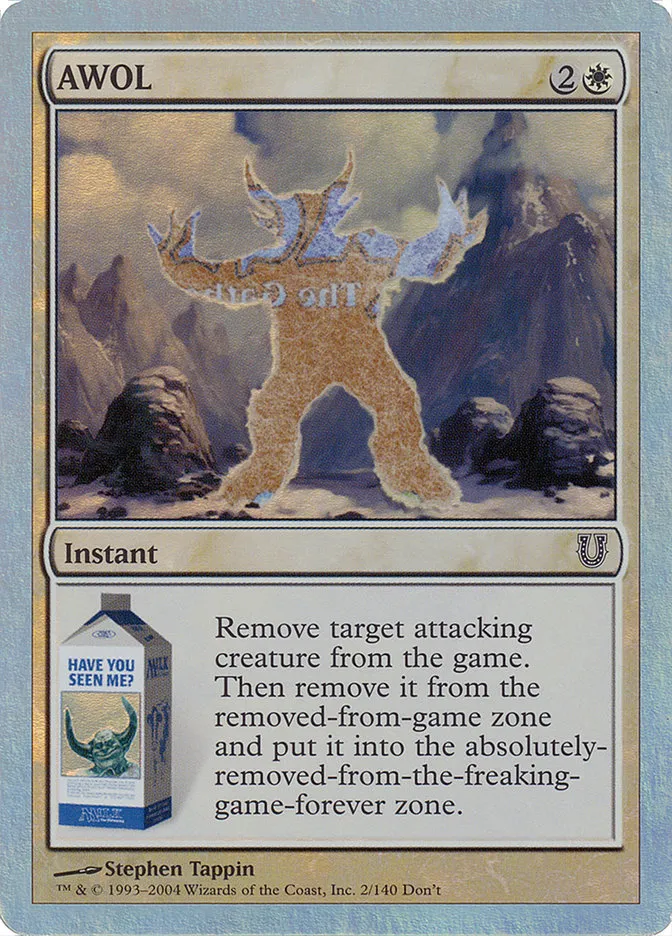 2004 Unhinged AWOL #2★ common card image