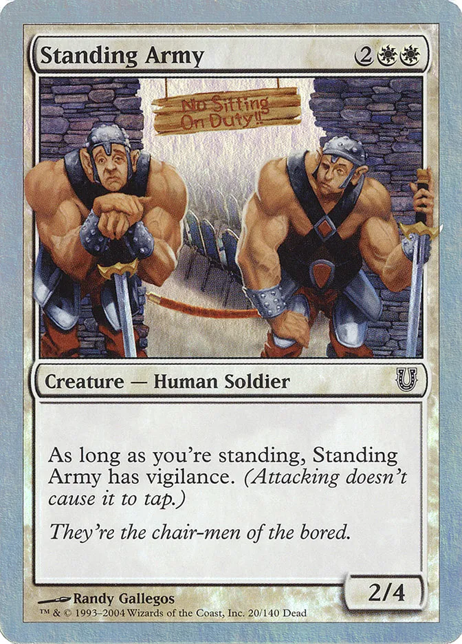 2004 Unhinged Standing Army #20★ common card image