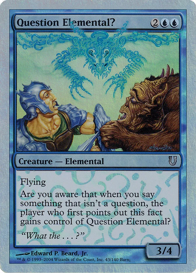 2004 Unhinged Question Elemental? #43★ uncommon card image