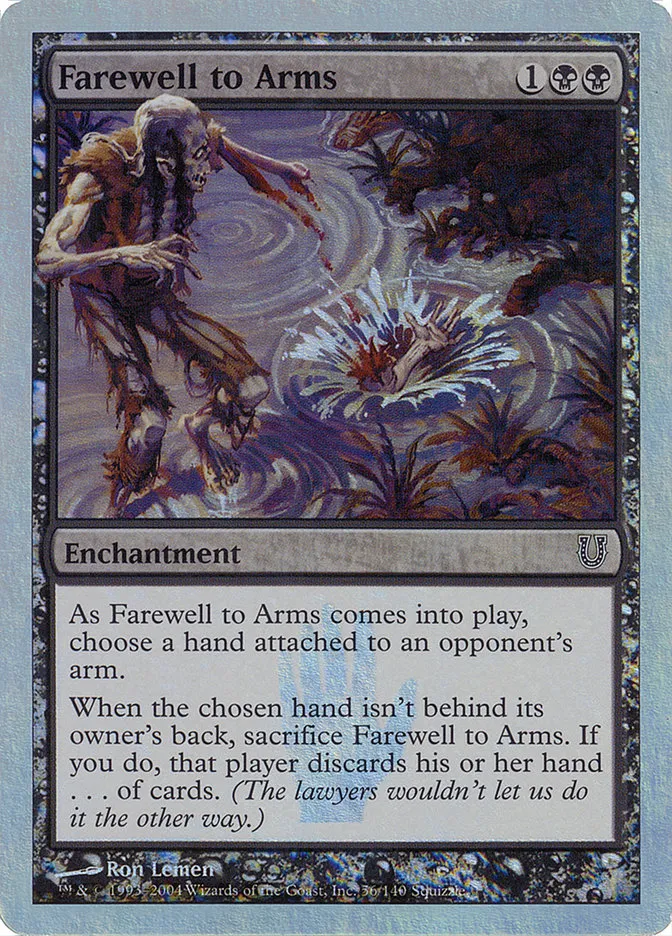 2004 Unhinged Farewell to Arms #56★ common card image