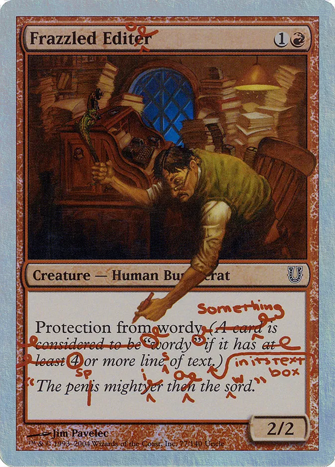 2004 Unhinged Frazzled Editor #77★ common card image