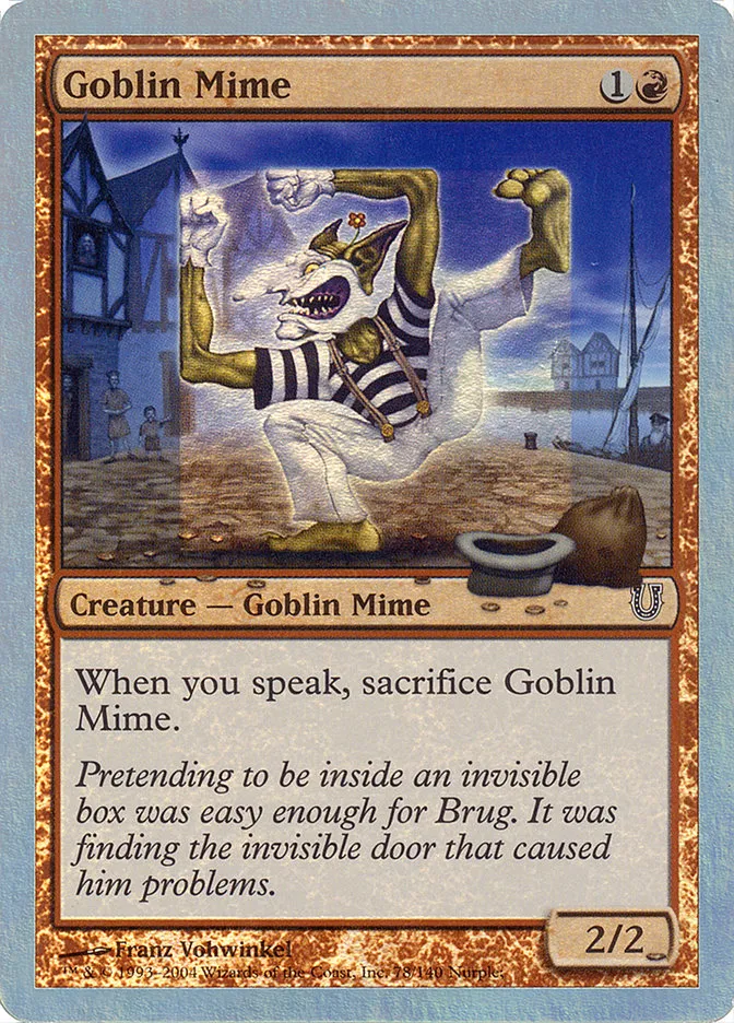 2004 Unhinged Goblin Mime #78★ common card image